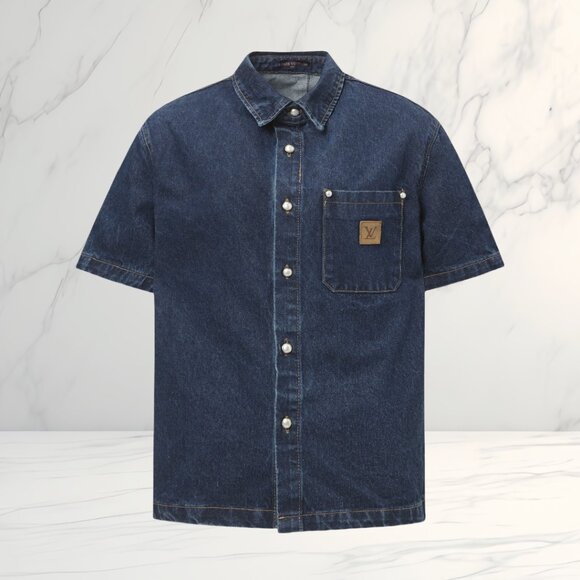 Louis Vuitton Denim Shirt – "Le Monde Est À Vous" Back Print - Picture 1 of 6